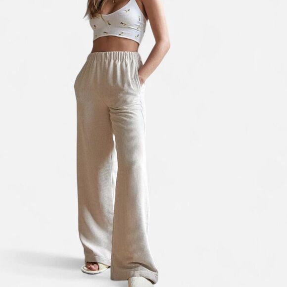 Urban Outfitters BDG Blaine Corduroy Puddle Pants – Natural Cream XS - Picture 2 of 7